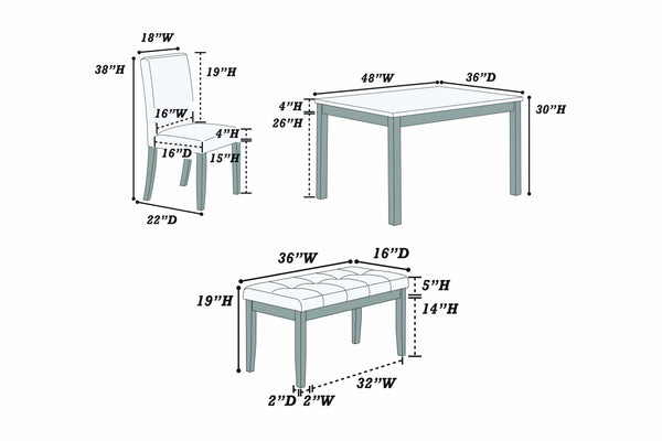 5-PCS DINING SET