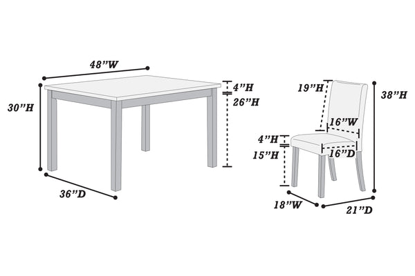 5-PC DINING SET