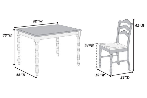 5-PCS COUNTER HEIGHT SET