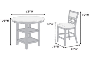 5-PC COUNTER HEIGHT DINING SET