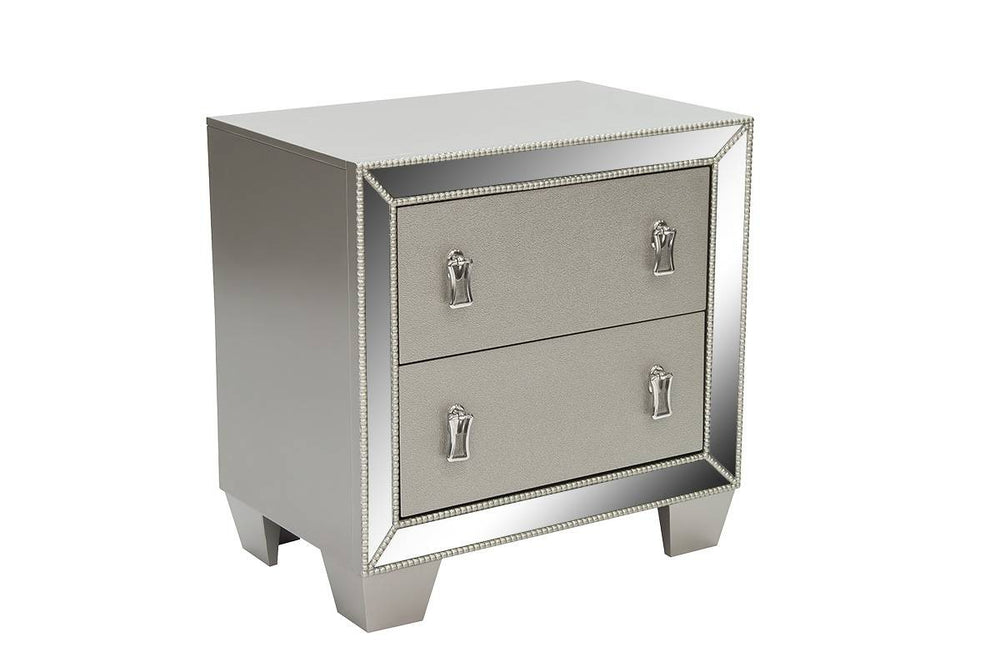 NIGHT STAND W/STAINLESS PANEL