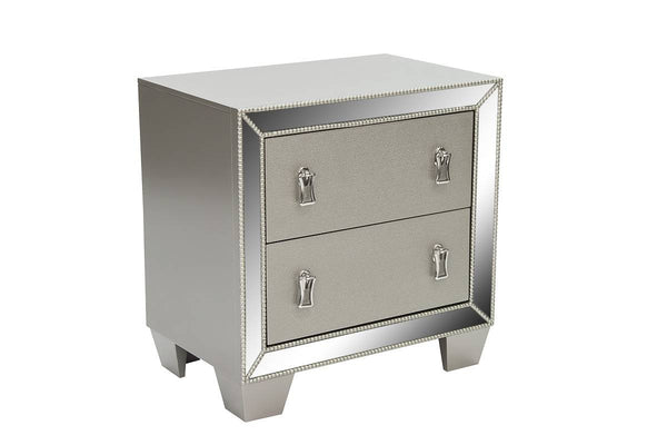 NIGHT STAND W/STAINLESS PANEL