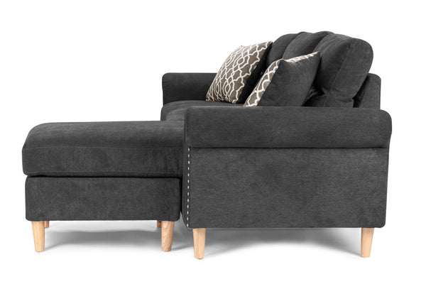 Summit F6447 Reversible Sectional Set W/ 2 Accent Pillows