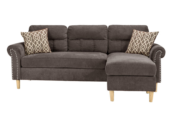 Peak F6448 Reversible Sectional Set W/ 2 Accent Pillows