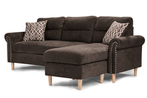 Peak F6448 Reversible Sectional Set W/ 2 Accent Pillows