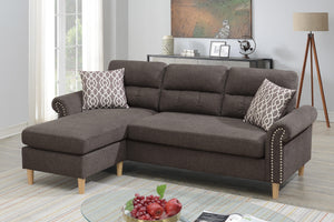 Peak F6448 Reversible Sectional Set W/ 2 Accent Pillows