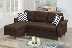 Ridge F6457 Reversible Sectional Set W/ 2 Accent Pillows
