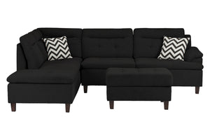 Grid F6588 3-Piece Sectional Set W/ Ottoman