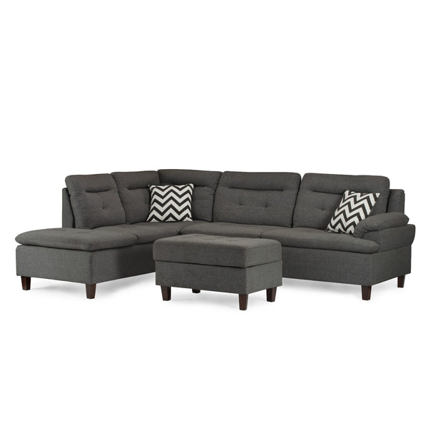 Vector F6590 3-Piece Sectional Set W/ Ottoman