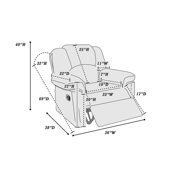  F6676 Glider Recliner