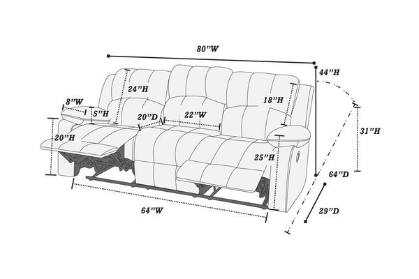  F6696 Motion Sofa