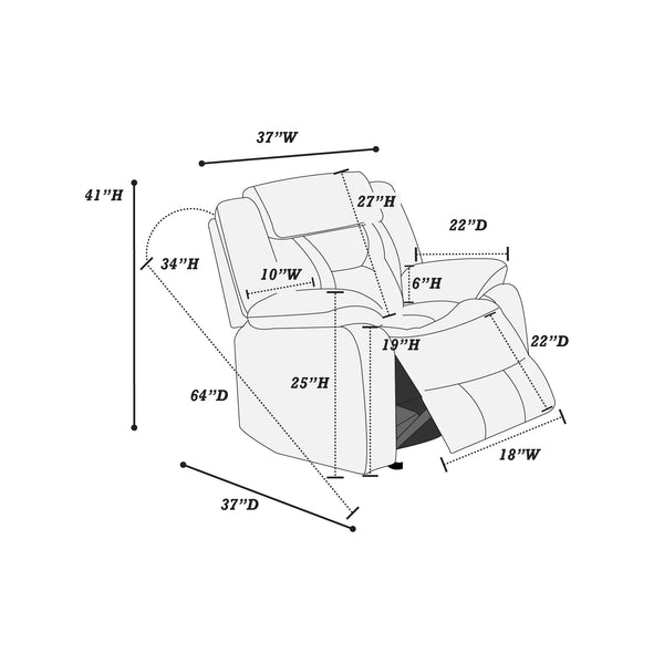  F6796 Glider Recliner