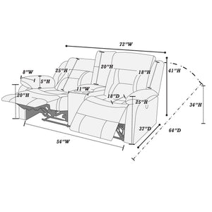  F6797 Motion Loveseat