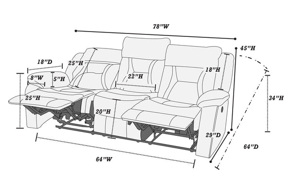  F6798 Motion Sofa