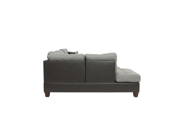 Catalyst F6858 3pc Reversible Sectional Sofa Set W/ Ottoman