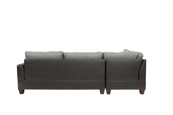 Catalyst F6858 3pc Reversible Sectional Sofa Set W/ Ottoman