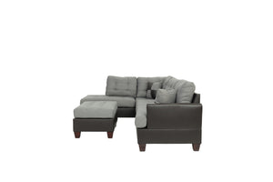 Catalyst F6858 3pc Reversible Sectional Sofa Set W/ Ottoman