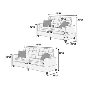 Cozy F6901 2-Piece Sofa Set