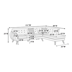 Component F6954 2-Piece Sectional Set W/ 2 Accent Pillows