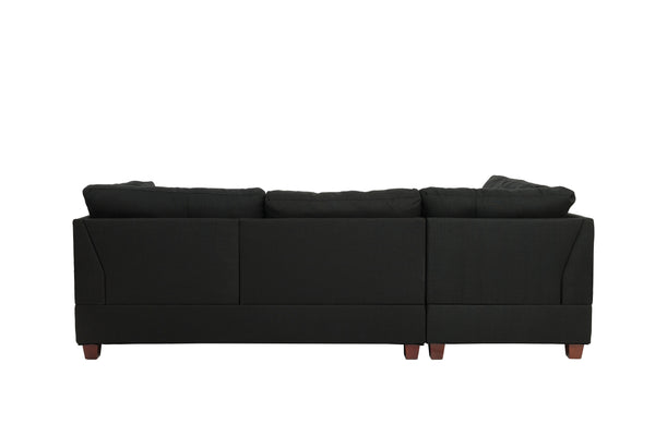 Level F6974 3pc Reversible Sectional Sofa Set W/ Ottoman