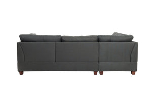 Scope F6975 3pc Reversible Sectional Sofa Set W/ Ottoman