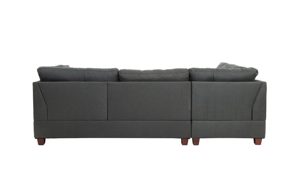 Scope F6975 3pc Reversible Sectional Sofa Set W/ Ottoman