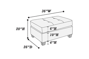  F6992 Cocktail Ottoman
