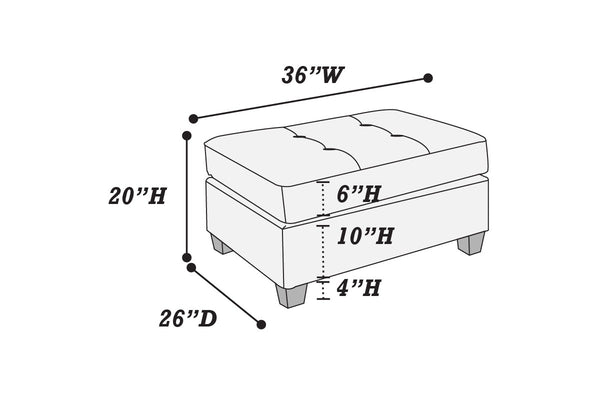  F6992 Cocktail Ottoman