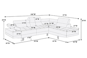 Oasis F7310 2-Piece Sectional Sofa Set
