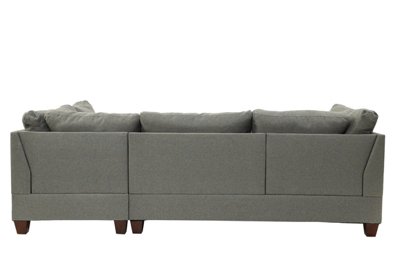 Cove F7606 3pc Reversible Sectional Sofa Set W/ Ottoman