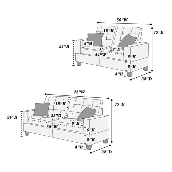 Town F7855 2-Piece Sofa Set