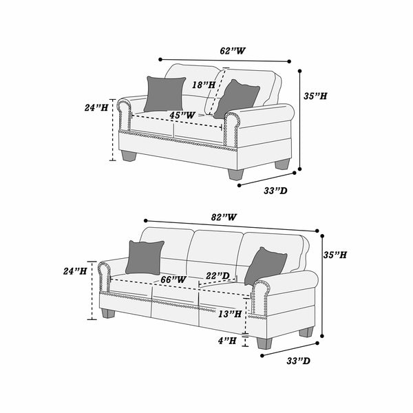 Den F7878 2-Piece Sofa Set