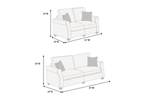 First F8429 2-Piece Sofa Set