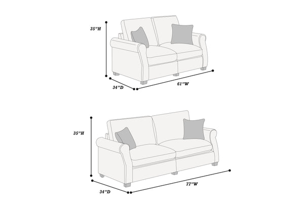 Top F8430 2-Piece Sofa Set