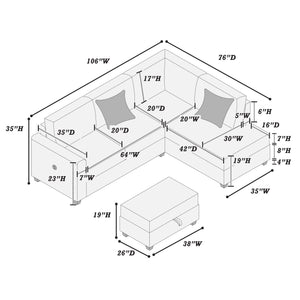 Square F8452 3-Piece Sectional Set