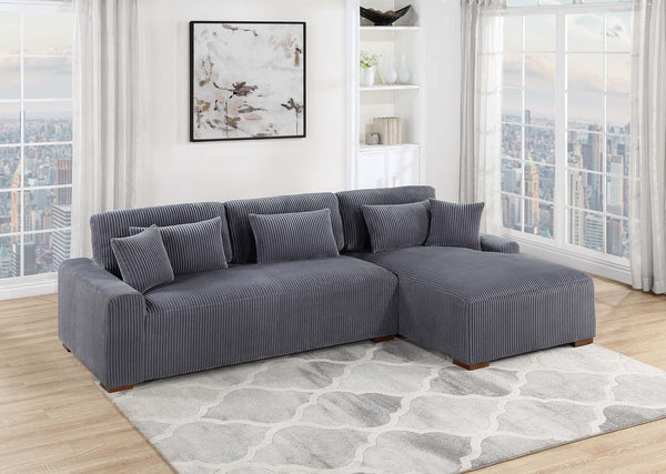 2-PC SECTIONAL SET (X-LARGE SIZE) W/ 5 ACCENT PILLOWS