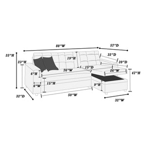  F8542 Convertible Sectional
