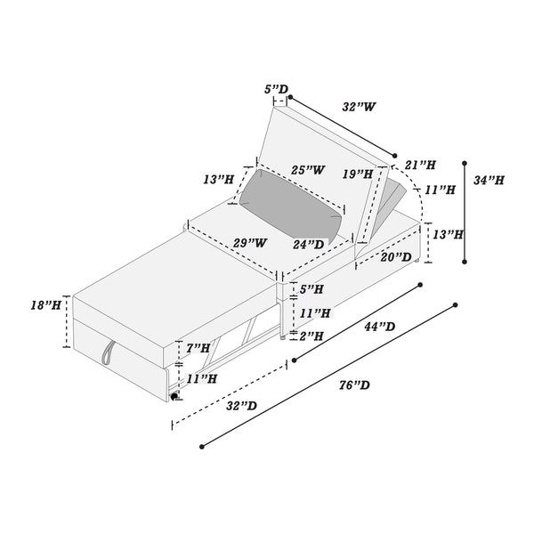  F8545 Convertible Sofa