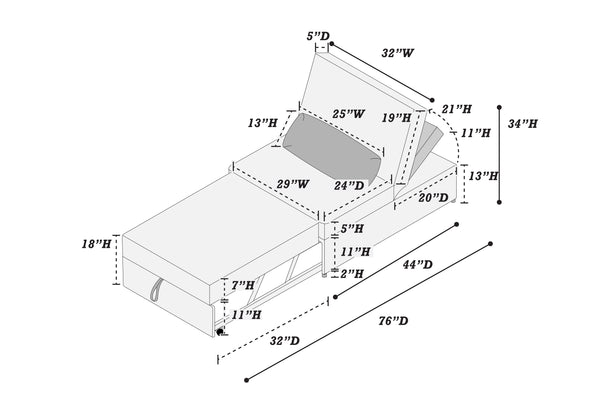  F8546 Convertible Sofa