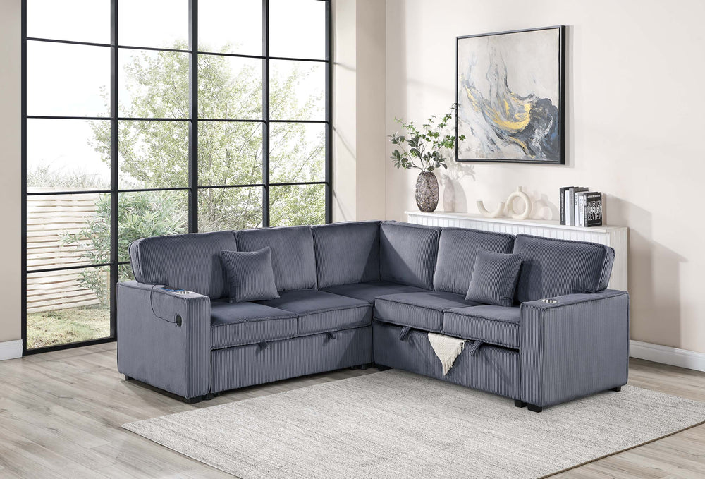  F8555 3-Piece Convertible Sectional