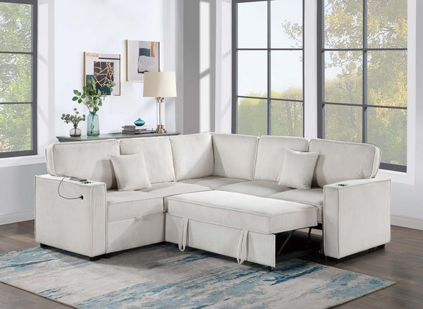  F8556 3-Piece Convertible Sectional