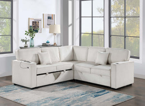 3-PC CONVERTIBLE SECTIONAL W/ 2 ACCENT PILLOWS 