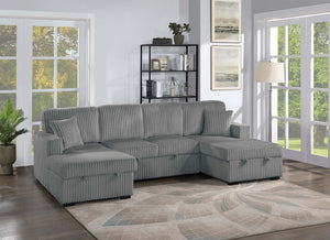 3-PC CONVERTIBLE SECTIONAL W/ 2 ACCENT PILLOWS