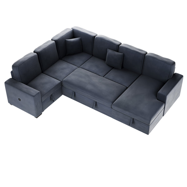  F8559 4-Piece Convertible Sectional