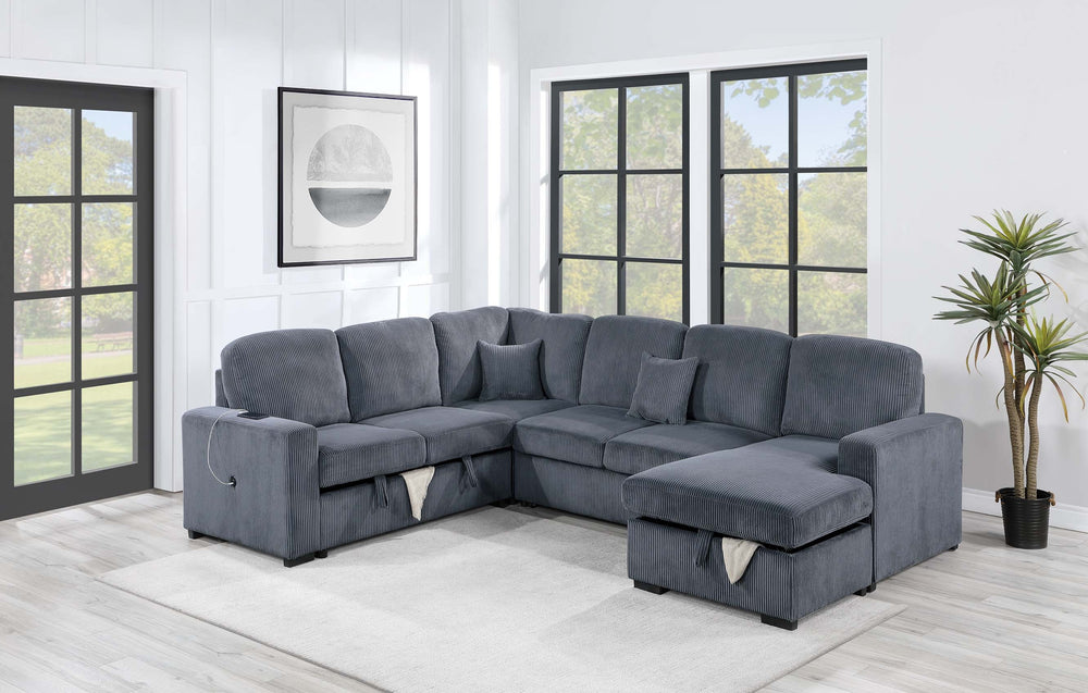  F8559 4-Piece Convertible Sectional