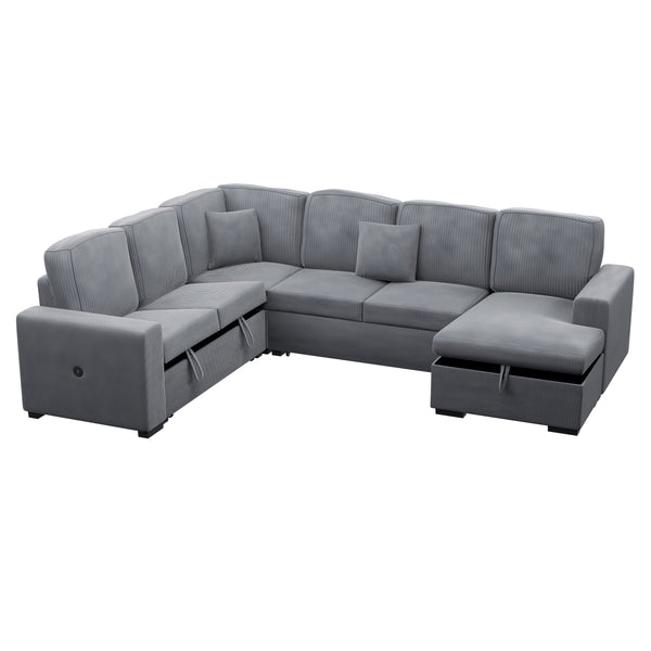  F8560 4-Piece Convertible Sectional