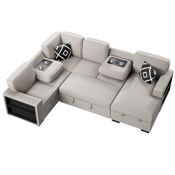  F8562 4-Piece Convertible Sectional
