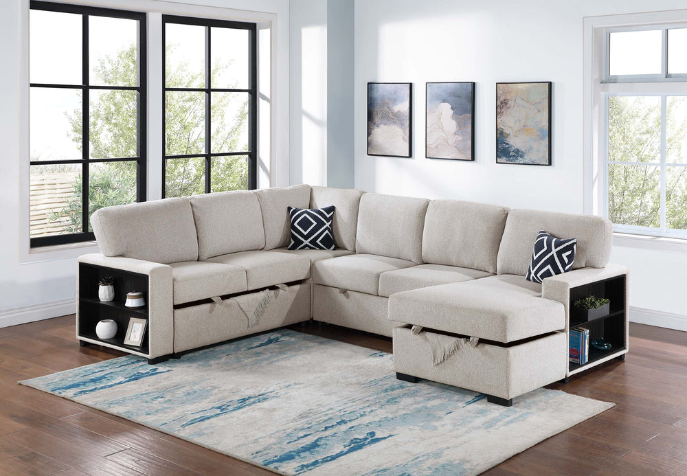  F8562 4-Piece Convertible Sectional