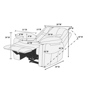  F86241 Power Recliner Single