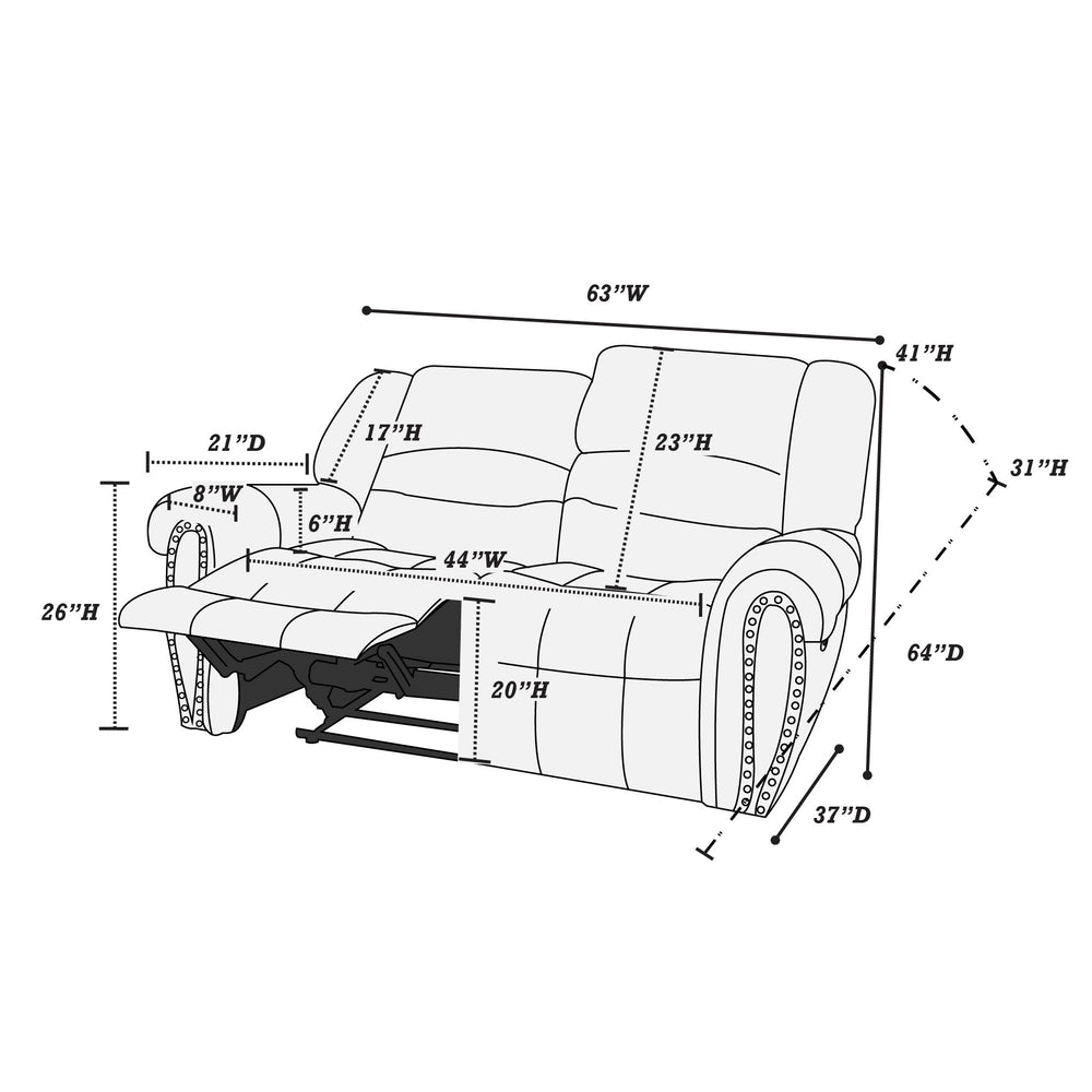  F86268 Power Reclining Loveseat